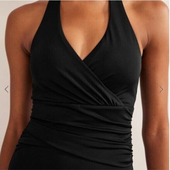 Boden Women’s Black Halter Ruched Swimsuit - Picture 2 of 15